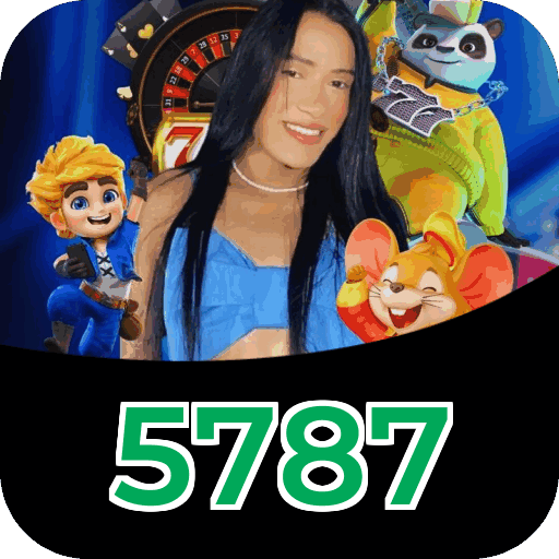 Plataforma 5787 mostrando interface moderna, jogos certificados e recursos de segurança licenciados