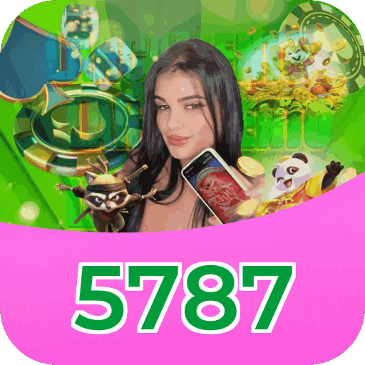 Interface do aplicativo 5787 mostrando jogos disponíveis no iOS e Android